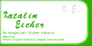 katalin eicher business card